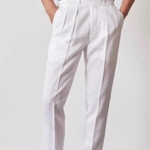 Todd Snyder IRISH LINEN GURKHA TROUSER IN WHITE 34/34